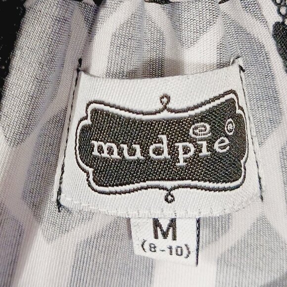 Mudd Pie, M (8 - 10) Halter, Tie Back Dress, Black & White Geometric Print - Picture 2 of 13